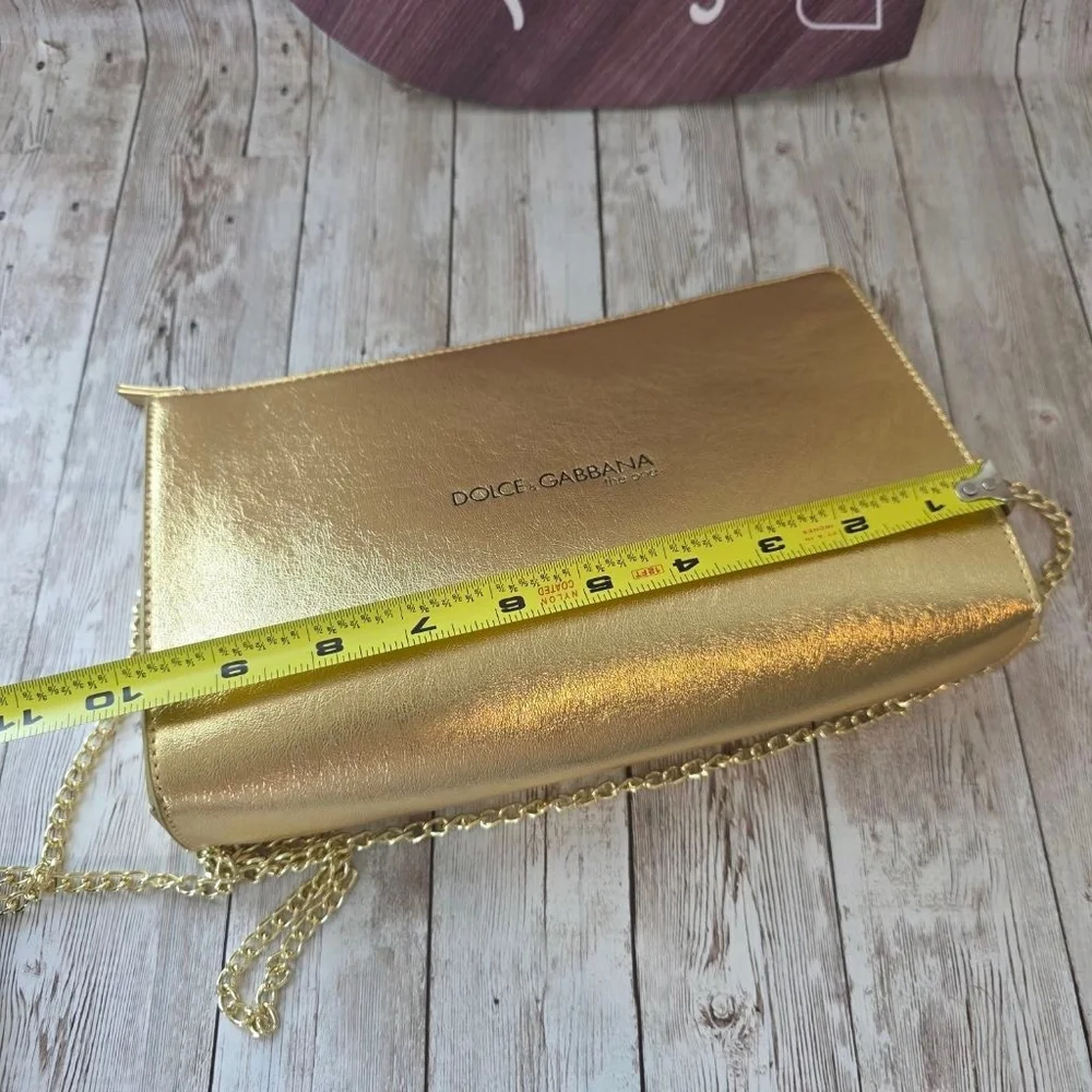 Women's Dolce & Gabbana Gold The One Clutch Bag NWOT - Picture 4 of 8